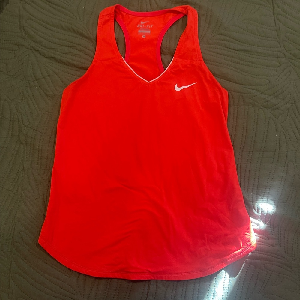 Nike Dri-Fit Racer Back Tank Top Orange - Size Medium